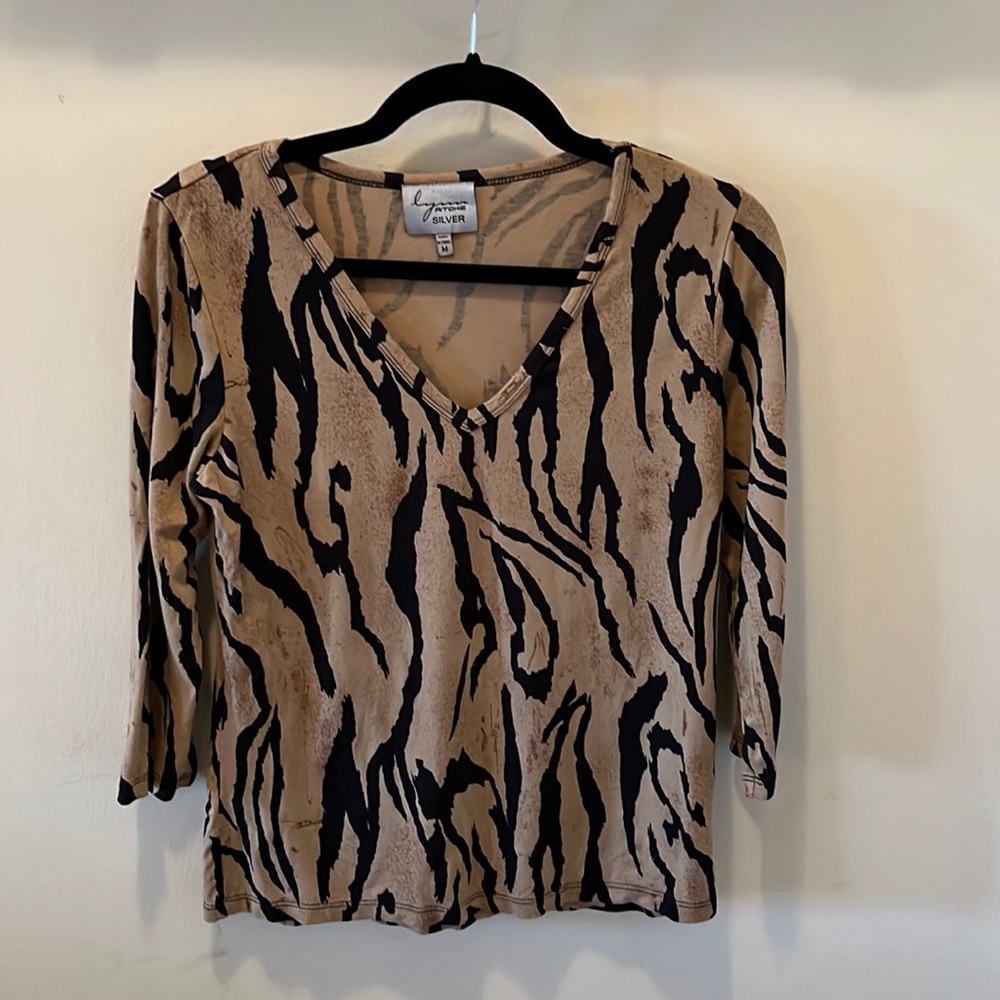 Lynne Richie Animal Print Top